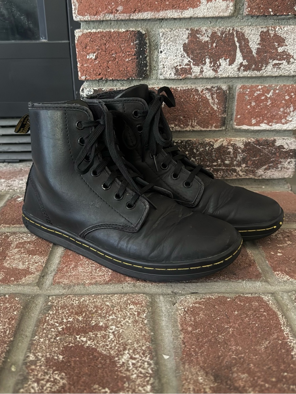 Dr. Martens ‘ Shoreditch Greasy ‘ Lace Up Leather Boots, Women’s Size 7
